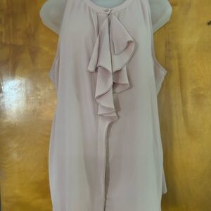 Violet & Claire Soft Pink Ruffle Blouse